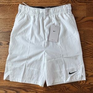 Nike White Athletic Shorts (youth large)